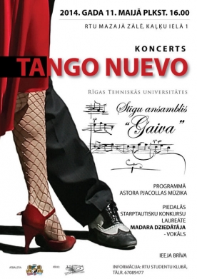RTU stīgu ansamblis «Gaiva» koncertā «Tango Nuevo» cildinās jauno tango