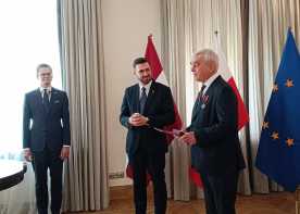 Igors Tipāns, Deputy Vice-Rector of Studies, International Engagement at RTU, Receives the «Bene Merito» Badge of Honour Awarded by the Minister of Foreign Affairs of Poland