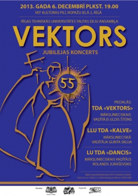 RTU Tautas deju ansamblis «Vektors» svinēs 55 gadu jubileju